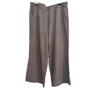 JONES New York Women s Size XL Linen Blend Wide Leg Pants Casual Trousers